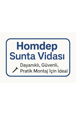 Sunta Vidası 3.5x30Mm Ahşap Vida Raf Vidası Ahşap Tahta Mobilya Vidası Kısa Vida 100 Adet