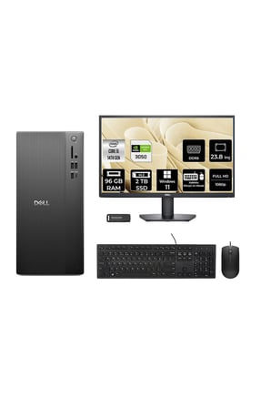Tower ECT1250 i5 14400 96GB 2TB SSD RTX3050/6GB W11P Masaüstü Bilgisayar + 23.8" Monitör