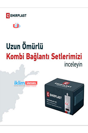 Emirplast Kombi Alt bağlantı montaj seti düz pp 8`li Paket