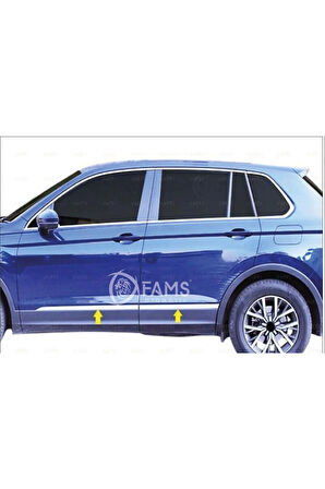 Vw Tiguan Krom Yan Kapı Çıtası 4 Parça 2016 > Paslanmaz Çelik  (5 koltuklu)