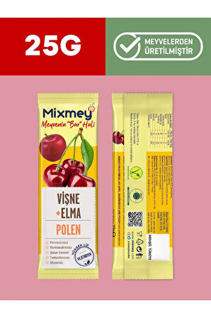 Mixmey Vişne Şöleni Meyve Bar 12 Adet | Glutensiz Ve Sağlıklı Atıştırmalık - 20gr X 12 Adet