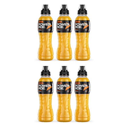 Powerade Sun Rush 500 Ml Portakallı Spor İçeceği x 6 Adet