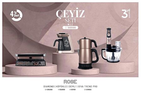 ARNİCA ST90006 ROSE 4LÜ ÇEYİZ SETİ