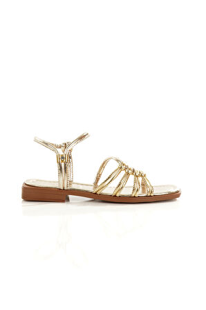 MİA026-1510Kadın Taşlı Abiye Günlük-Düğün-Eğlence-ALTIN Tatil Sandaleti