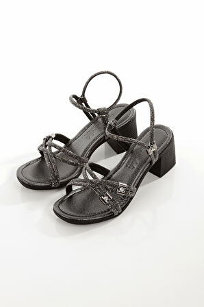 MİA100-Tpk-1117  RAHAT TAŞLI ABİYE  Günlük-Düğün-Eğlence-Tatil PLATİN Topuklu Ayakkabı