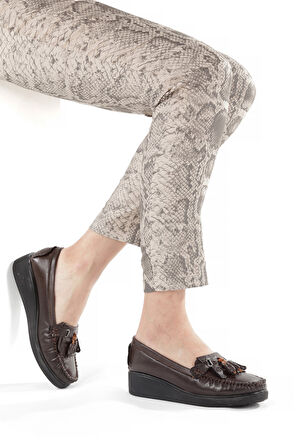 Artı-Artı001-7475-501-PSK  Hakiki Deri Günlük Ortopedik  Kadın Bağsız Kahverengi Roc Ayakkabı