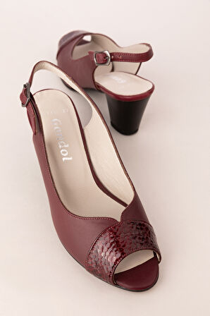 Gondol Hakiki Deri Klasik Topuklu Ayakkabı şhn.318