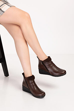 Gondol Kadın Hakiki Deri Kaymaz Dolgu Topuk Taban esfa.2003