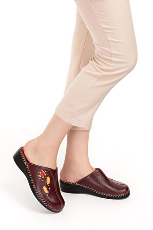 Gondol Kadın Hakiki Deri Ortopedik Sabo Terlik   yprk.811