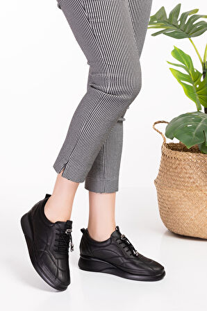 Gondol Hakiki Deri Anatomik Taban Rahat Lastik Bağcıklı Ayakkabı ndr.5506