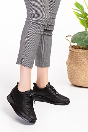 Gondol Hakiki Deri Anatomik Taban Rahat Lastik Bağcıklı Ayakkabı ndr.5506