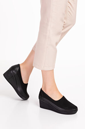 Gondol Hakiki Deri Dolgu Topuk Anatomik Taban Günlük Ayakkabı vdt.590