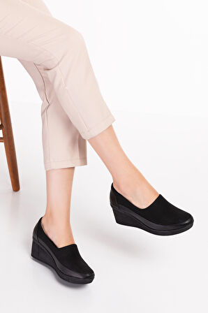 Gondol Hakiki Deri Dolgu Topuk Anatomik Taban Günlük Ayakkabı vdt.590