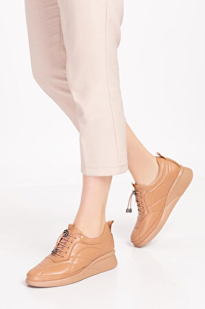 Gondol Hakiki Deri Anatomik Taban Rahat Lastik Bağcıklı Ayakkabı ndr.5506