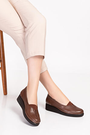 Gondol İçi Dışı Hakiki Deri Yumuşak Dokulu Günlük Ayakkabı ndr.101