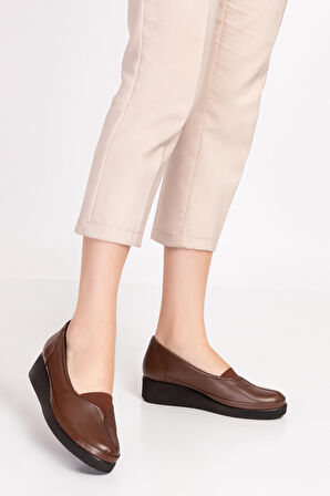 Gondol İçi Dışı Hakiki Deri Yumuşak Dokulu Günlük Ayakkabı ndr.101