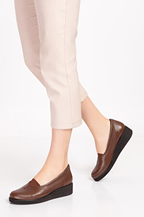 Gondol İçi Dışı Hakiki Deri Yumuşak Dokulu Günlük Ayakkabı ndr.101