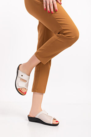 Gondol Kadın Hakiki Deri Kemik Çıkıntısına Özel Tabanı Çıkan Terlik Yprk.250