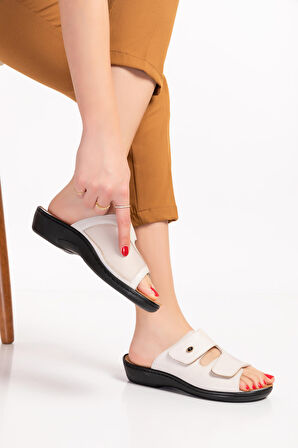 Gondol Kadın Hakiki Deri Kemik Çıkıntısına Özel Tabanı Çıkan Terlik Yprk.250