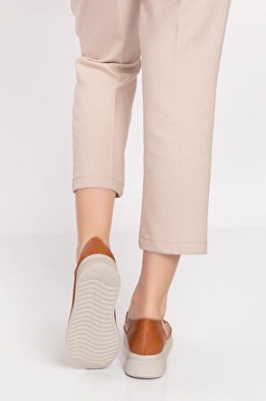 Gondol Hakiki Deri Anatomik Taban Toka Detaylı Rahat Ayakkabı ndr.106