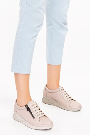 Gondol Hakiki Deri Anatomik Taban Fermuarlı Rahat Günlük Ayakkabı Ndr.6500