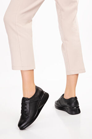 Gondol Hakiki Deri Anatomik Taban Rahat Lastik Bağcıklı Ayakkabı elnr.5806