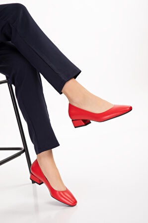 Gondol Hakiki Deri Kısa Topuklu Ayakkabı  vdt.07