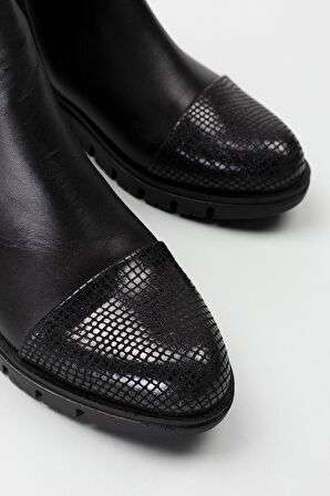 Gondol Kadın Hakiki Deri Petek Detaylı  Bot elnr.1450