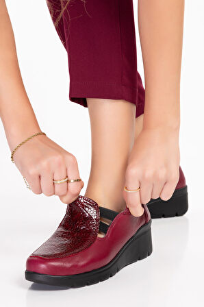 Gondol Hakiki Deri Dolgu Taban Rahat Günlük Ayakkabı esfa.4002