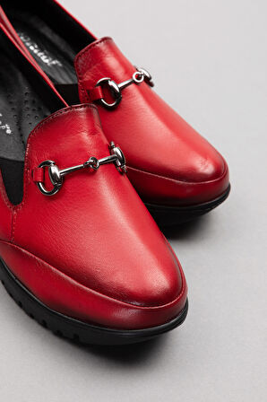 Gondol Kadın Hakiki Deri Anatomik Taban Tokalı Casual  Ayakkabı pyt.6210