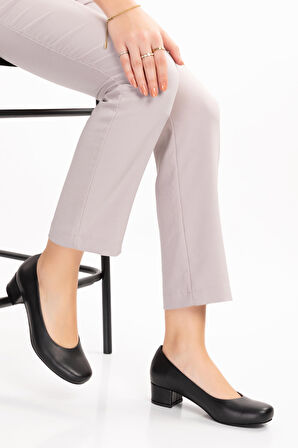 Gondol Kadın Hakiki Deri Rahat Topuklu Hostes Ayakkabı şhn.0242