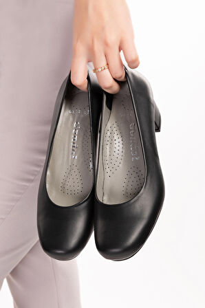 Gondol Kadın Hakiki Deri Rahat Topuklu Hostes Ayakkabı şhn.0242