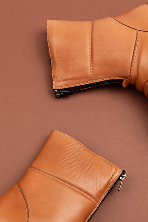 Gondol Hakiki Deri Günlük Şık Kaymaz Taban Bot tre.5070