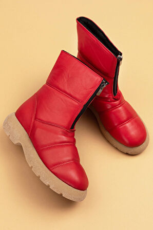 Gondol Hakiki Deri Günlük Şık Kaymaz Taban Bot tre.5070