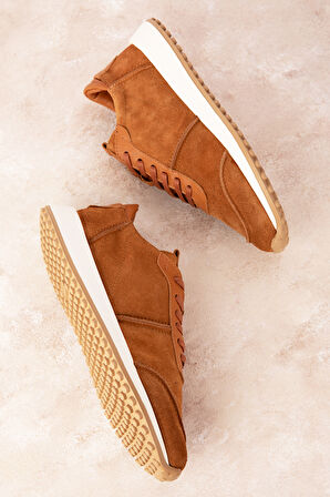 Gondol Kadın Içi Dışı Hakiki Süet Deri Günlük Rahat Ayakkabı tnl.6061 - Taba Süet - 39