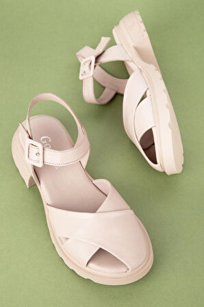 Gondol Hakiki Deri  Rahat Şık Sandalet elnr.523