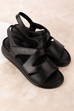 Gondol Hakiki Deri Ortopedik Taban Rahat Günlük Sandalet ımk.073