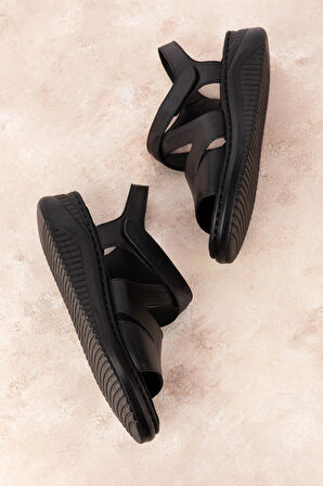 Gondol Hakiki Deri Ortopedik Taban Rahat Günlük Sandalet ımk.073