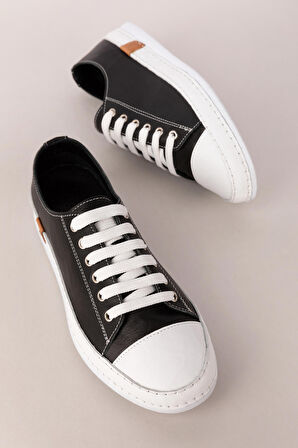 Gondol Içi Dışı Hakiki Deri  Hafif Converse Tarz Ayakkabı usl.2136