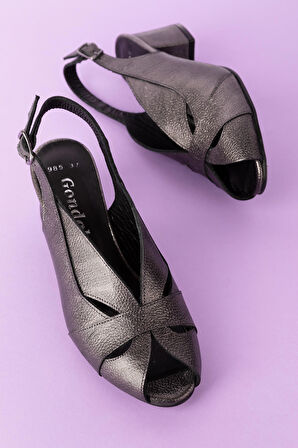 Gondol Hakiki Deri Klasik Topuklu Ayakkabı şhn.985