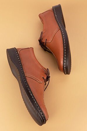 Gondol Erkek Hakiki Deri Günlük Klasik Ayakkabı kml.2026 - Taba - 40