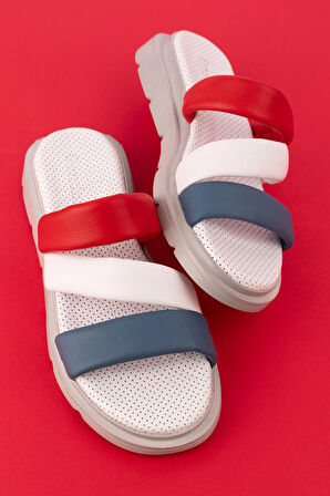 Gondol Kadın Hakiki Deri Rahat Günlük Şık Terlik ayh.45