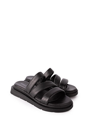 Gondol Kadın Hakiki Deri Rahat Günlük Şık Terlik ayh.45