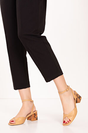 Gondol Kadın Hakiki Deri Topuklu Ayakkabı ast.6004 - Nut - 38