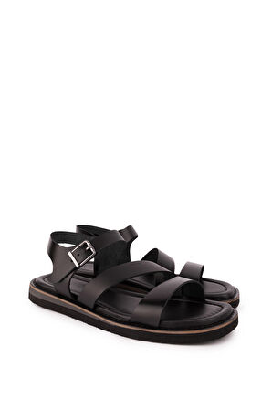 Gondol Kadın Hakiki Deri Renkli Kombin Vaketa Sandalet ayh.410