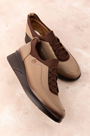 Gondol Hakiki Deri Anatomik Taban Rahat  Ayakkabı elnr.5856