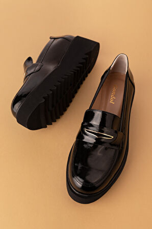 Gondol Hakiki Deri Dolgu Topuklu Şık Ayakkabı ast.8401