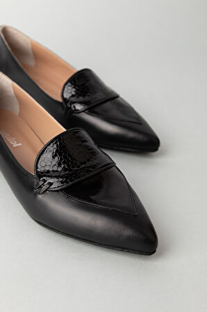 Gondol  Hakiki Deri Sivri Burunlu Kısa Topuklu Ayakkabı ast.8425