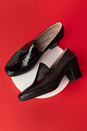 Gondol Hakiki Deri Kısa Topuklu Ayakkabı vdt.61