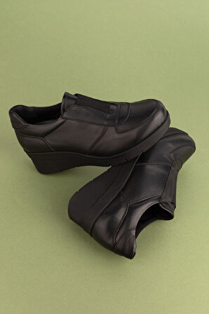 Gondol Hakiki Deri Anatomik Taban Rahat Lastik Detaylı Ayakkabı elnr.5866